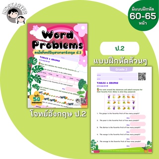 ป.2 โจทย์ภาษาอังกฤษ ทำในTabletได้ โจทย์ปัญหา คณิตศาสตร์ คณิตคิดเร็ว บวกลบเลข บวกลบคูณหาร แบบฝึกหัด เด็ก ป 1