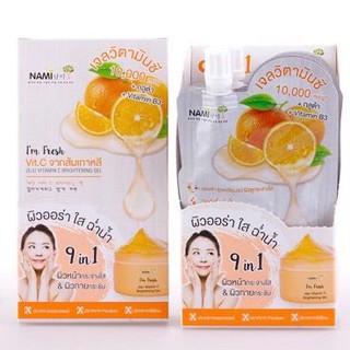 (6ซอง/กล่อง) นามิ แอม เฟรช เชจู วิตามิน ซี ไบรท์เทนนิ่ง เจล Nami I’m Fresh Jeju Vitamin C Brightening Gel