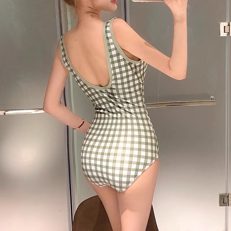 ชุดว่ายน้ำวันพีช สีเขียวขี้ม้า ลายสก็อต ชุดว่ายน้ำเกาหลี พร้อมส่งจากไทย เลยจ้า ราคา ถูกที่สุด ดีลบีเคเค แกลเลอรีภาพที่ 3