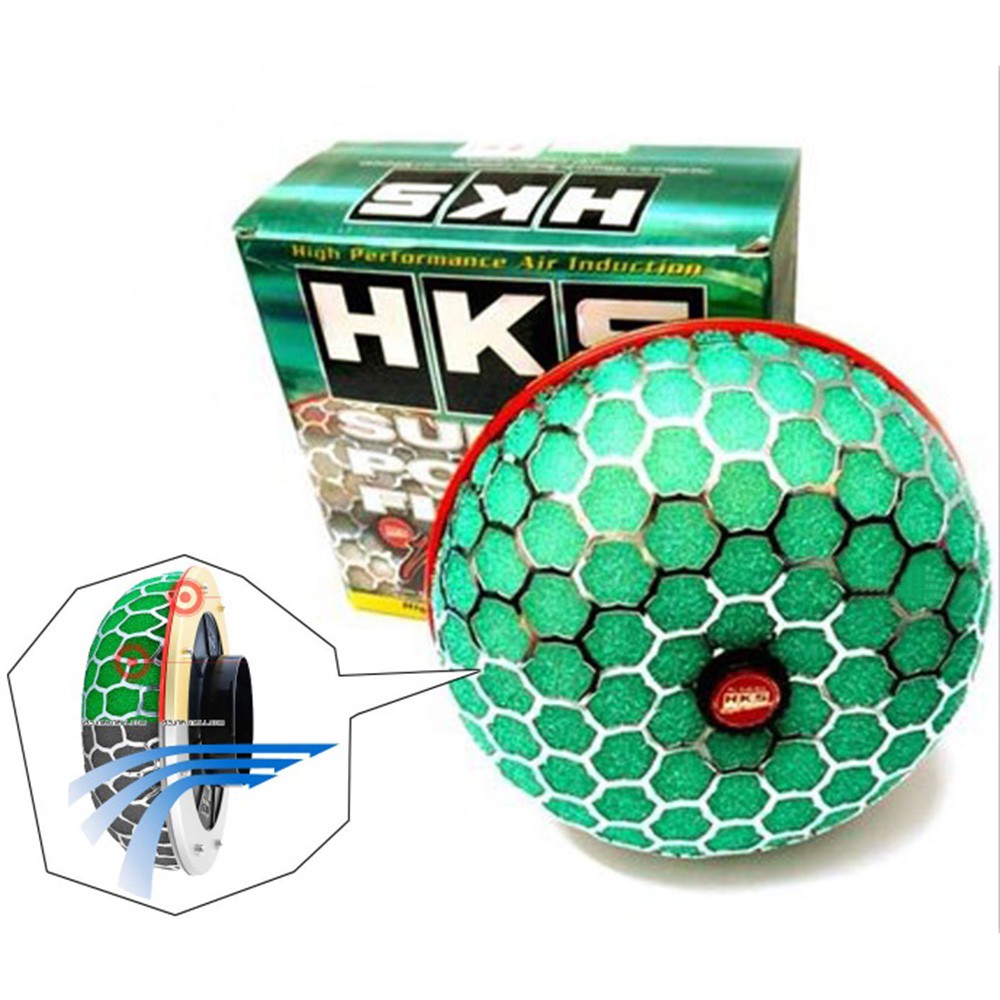 คุณภาพสูง HKS Super Power Air Filter Flow 63 มม./80 มม./100 มม.โหลดไอดีทําความสะอาด Universal