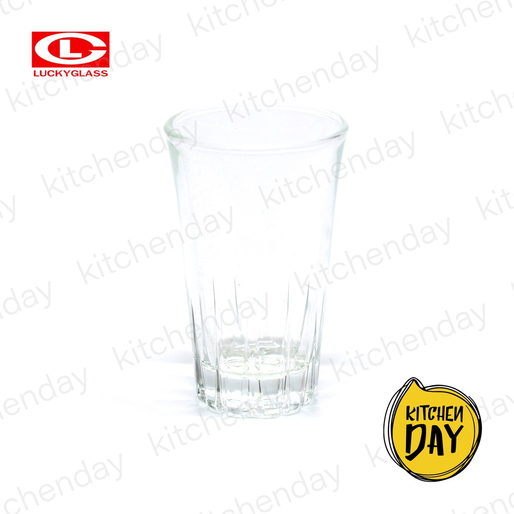 แก้วเป๊กก้นจีบริ้ว รุ่น LG-404602(46) แก้วช็อตทรงสูงปากบาน