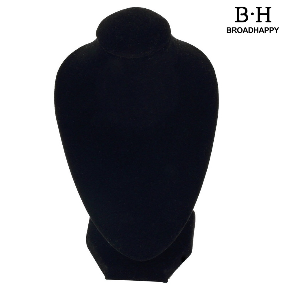 Byp หุ่นกํามะหยี่ สีดํา สร้อยคอ จี้ เครื่องประดับ ขาตั้งโชว์ ชั้นวางของ