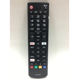 รีโมททีวีLG [ใช้กับสมาร์ททีวีLGได้ทุกรุ่น] รุ่น AKB75675301 (มีปุ่มNetflix/ปุ่มMovie) ใส่ถ่านใช้งานได้เลย