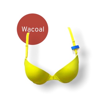 เสื้อชั้นใน Wacoal บราตะขอหน้า รุ่น  สีเหลือง สีฟองน้ำเสริมในตัว