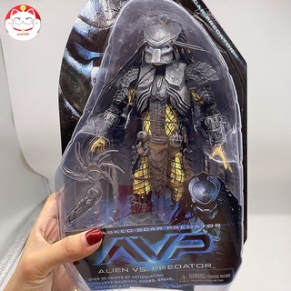 NECA AVP เอเลี่ยนกับพรีเดเตอร์ Masked Scar Predator Celtic รูป Chopper Scar Predator Action ชุดของเล่นหุ่นฟิเกอร์รุ่น18ซม.