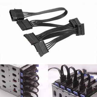 สายเคเบิลอะแดปเตอร์ฮาร์ดไดรฟ์ 4 Pin IDE to 5 Serial SATA ☆Yxcbest