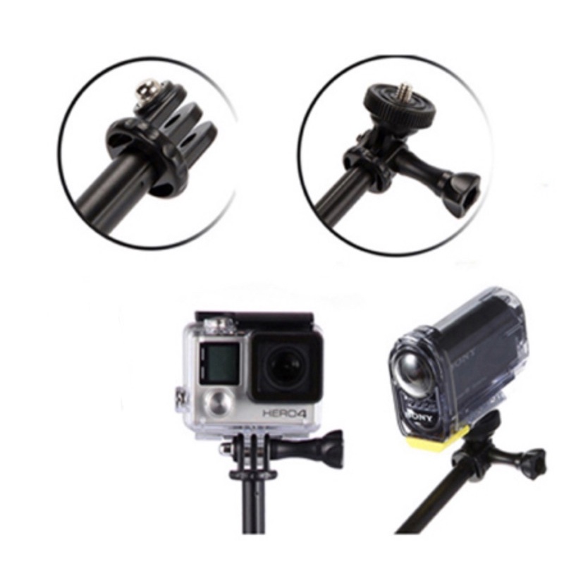 ไม้เซลฟี่ปรับความยาวได้ 18.5-49cm extension pole selfie stick for Gopro/Action cameraสำหรับ โกโปร กล้องแอคชั่น
