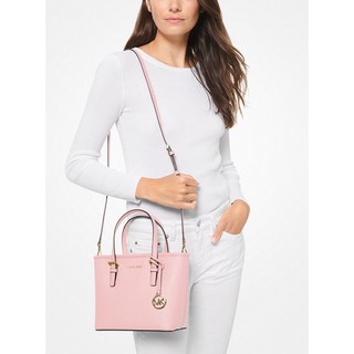 💗Michael kors Jet Set Travel Extra-Small Saffiano Leather Top-Zip Tote Bag💗