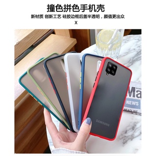 Case Samsung galaxy A12 กันลอยกล้อง เคสกันกระแทก ปุ่มสีผิวด้าน ขอบนิ่มหลังขุ่น SAMSUNG A12 [ ส่งจากไทย ] [CT 98Shop]