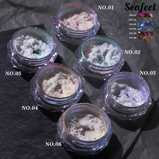 Seafeel ผงกลิตเตอร์สีนีออนสําหรับตกแต่งเล็บ