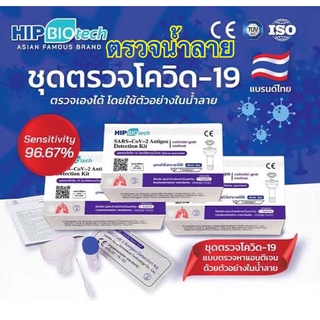 HIP Biotech ATK แบบตรวจน้ำลาย ที่ตรวจโควิด 19