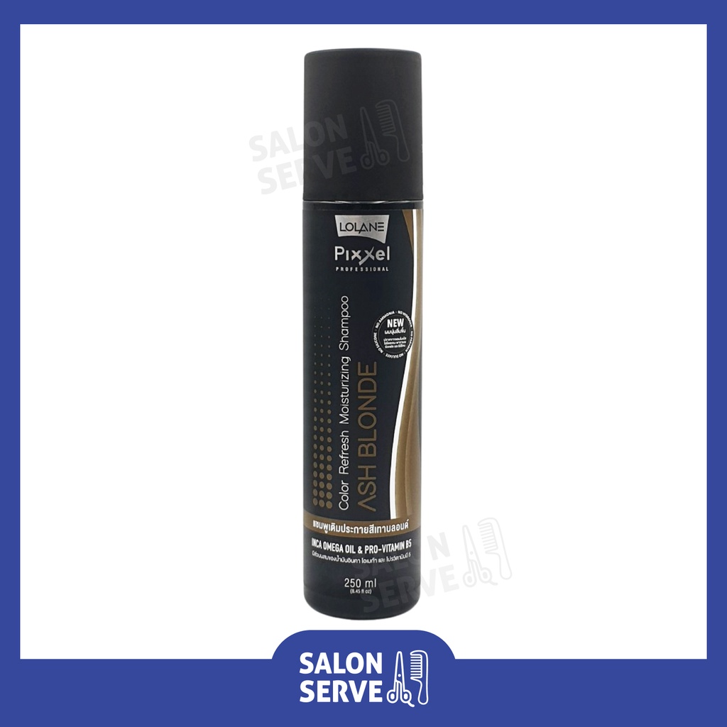แชมพู เติมประกายสีเทาบลอนด์ Lolane Pixxel Color Refresh Shampoo Ash Blonde โลแลน พิกเซล คัลเลอร์ แชมพู 250 ml
