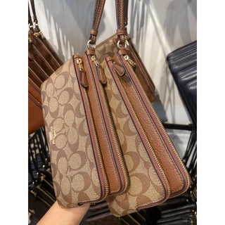 พร้อมส่ง!! Coach Wallet คล้องเเขน 2 Zip