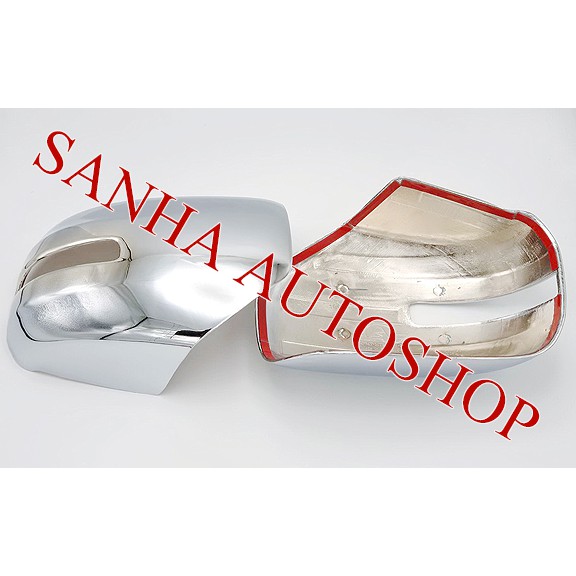 ครอบกระจกมองข้างโครเมียม Mitsubishi Pajero Sport 2014 - 2015 รุ่นเว้าไฟเลี้ยว