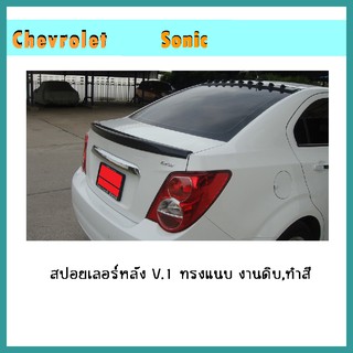 สปอยเลอร์หลัง Sonic รุ่น4ประตู V.1 ทรงแนบ งานดิบ