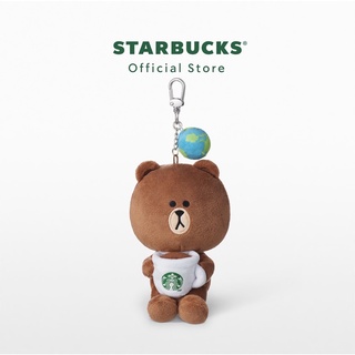 พร้อมส่ง Starbucks LINE Friends Brown Earth Day Keychain พวงกุญแจสตาร์บัคส์