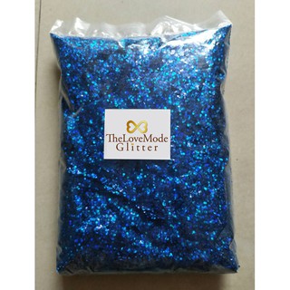 กากเพชรสีนำ้เงิน (รุ้ง) Glitter  เกรด A / 1 กก.