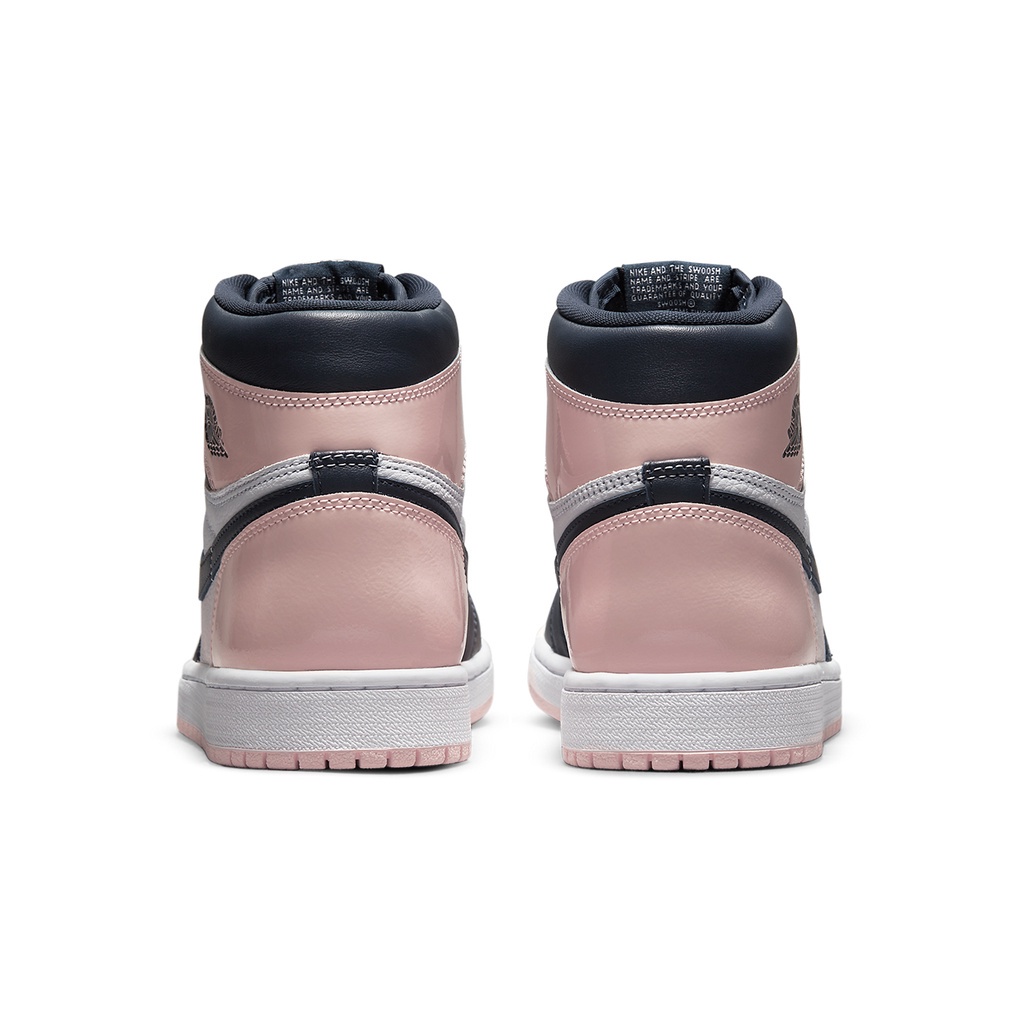 Vopis spot Air Jordan 1 High Atmosphere bubble gum pink and black women ...