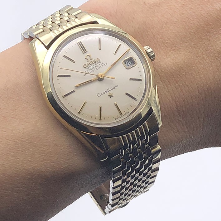 นาฬิกามือสอง OMEGA Constellation date chronometer ปี 1968 serial 27611633 ขนาด 36 mm. (Pre-owned)