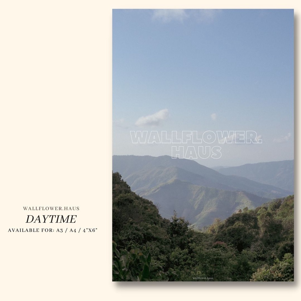 โปสเตอร์ โปสการ์ดแต่งห้อง A3/A4/4”x6” “NN01-Daytime" แต่งห้องโทนธรรมชาติ คุณภาพดี - wallflower.haus