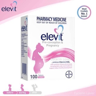 Elevit with Iodine Healthy Baby Healthy Mum 100 Tablets เอเลวิท