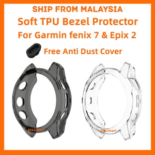 Garmin fenix 7S / 7 / 7X / Epix 2 Pro เคสนิ่ม TPU กรอบป้องกันหน้าจอ