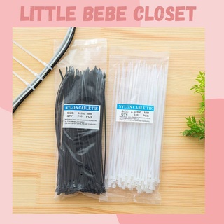 หนวดกุ้ง สายรัดเคเบิ้ลไทร์ [เเพ็ก 100 เส้น] สายรัดเคเบิ้ลไทร์ (Cable Tie)  ผลิตจาก Nylon เหนียว รัดแน่น หนวดกุ้ง ไนล่อน