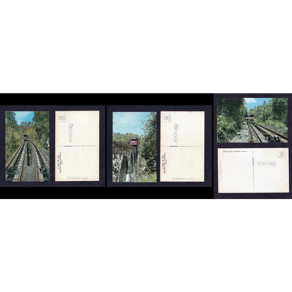 การ์ดไปรษณีย์วินเทจ - Penang Hill railway, Penang