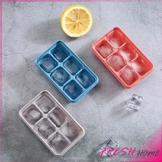 แม่พิมพ์น้ำแข็งก้อน ฝาปิด พร้อมฝา 6 ช่อง Ice tray mould
