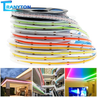 COB ไฟเส้น LED DC12V / 24V RGB LED 480led/m 840led/m 810led/m ไฟเส้น RGB  เทปไฟ LED ไฟแต่งห้อง ไฟประดับ หลอดไฟห้องนอน แบบยืดหยุ่นความหนาแน่นสูงสำหรับไฟตกแต่ง