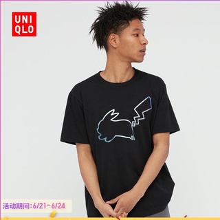 Uniqlo เสื้อยืดลําลองสําหรับผู้ชาย/ผู้หญิงแขนสั้นคอกลมพิมพ์ลาย Pokemon Ut (Dream Treasure) 43666ธรรมดาน่ารัก