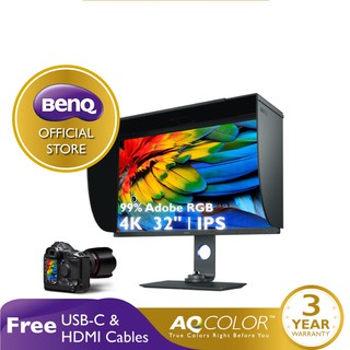 BenQ SW321C 32นิ้ว 4K IPS USB-C Adobe RGB Photo Editing Monitor (จอแต่งภาพ, จอมอนิเตอร์ 4k 32 นิ้ว)