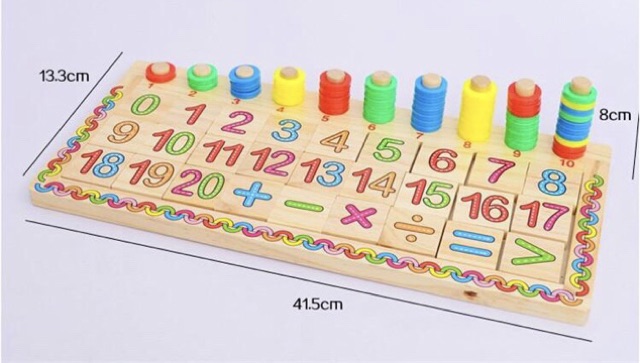 Kentoyshop ของเล่นไม้บล็อกไม้สวมหลักสอนภาษา A-Z & สอนคณิตศาสตร์ - รูปที่ 2