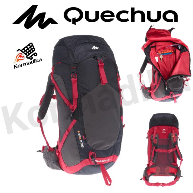 กระเป๋า Backpack กระเป๋าเดินทาง 30.L เป้สะพายหลังเพื่อการเดินป่าสำหรับผู้หญิงรุ่น MH500 (สีดำ/ชมพู)