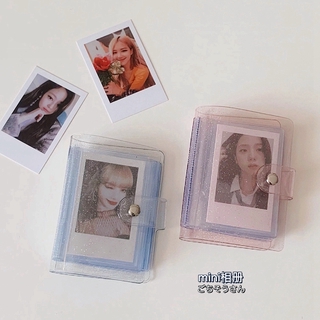 Ins สมุดอัลบั้มรูปภาพโพลารอยด์ แบบพกพา ขนาดเล็ก 10 ซม. สีโปร่งใส