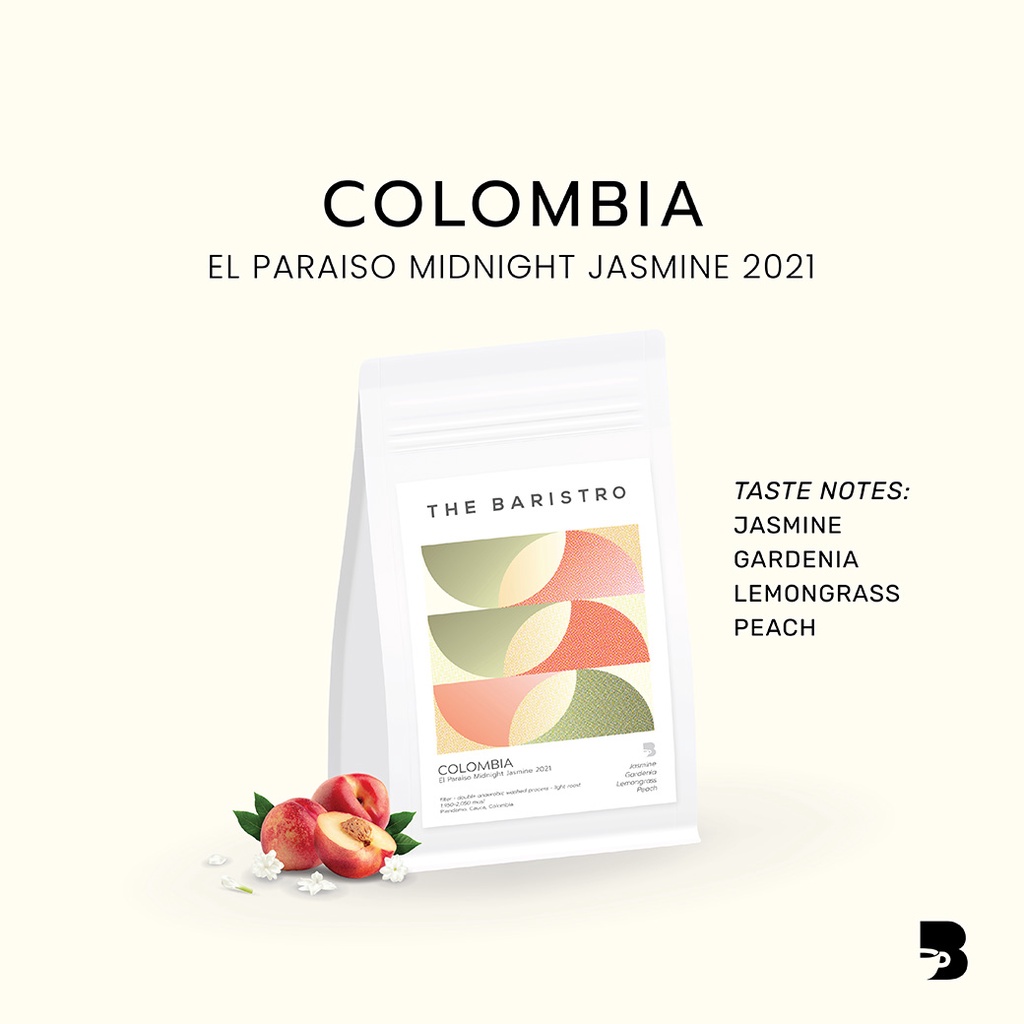 เมล็ดกาแฟ คั่วอ่อน - Colombia El Paraiso Midnight Jasmine