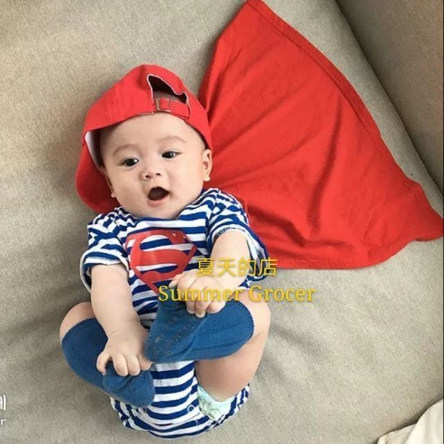 SUMMER ️ ชุดรอมเปอร์เด็กน่ารัก Msia Superman