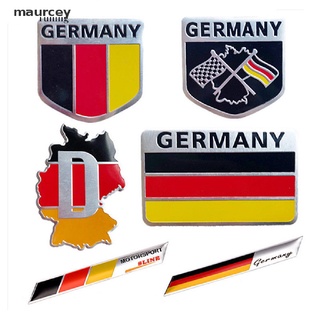 maurcey 3D Aluminium Auto Car Emblem Germany German Flag Logo Grille Badge Decal Sticker MC