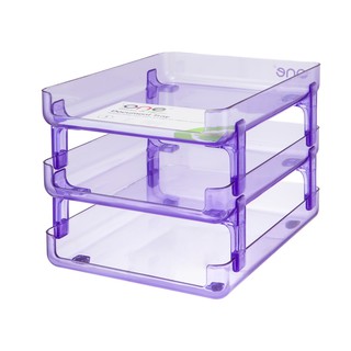 ถาดเอกสาร S3N 3 ชั้น สีม่วง ONE/S3N Document Tray 3-Tier Purple ONE