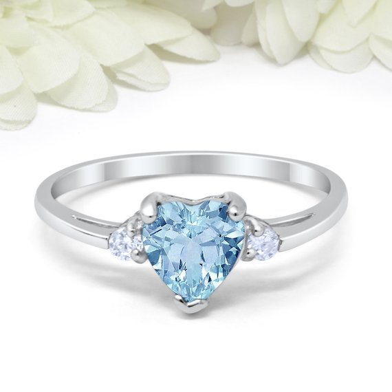 100% Solid 925 เงินสเตอร์ลิงแหวนอารมณ์น่ารัก Heart Design Brilliant CZ Prong การตั้งค่า Silver Plated Best Christmas ปีใหม่แหวนสําหรับผู้หญิง