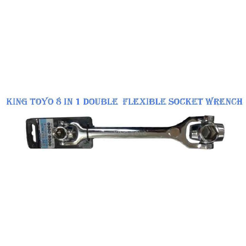 KING TOYO 8 IN 1 KING TOYO DOUBLE FLEXIBER SOCKET WRENCH KT-MS1219