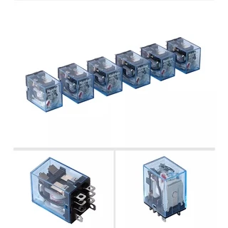 รีเลย์ขนาดเล็กพร้อมฐานซ็อกเก็ต ใหม่เอี่ยม AC 220V 10A relay LY2N-J HH62P พร้อมส่งจากไทย
