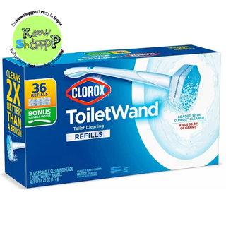 [พร้อมส่ง] [Refill] Clorox Toiletwand-36  (ด้ามจับ+ หัวแปรงน้ำยาในตัว 36 ชิ้น) ไม้ขัดส้วม  แปรงขัดห้องน้ำ  ชักโครก