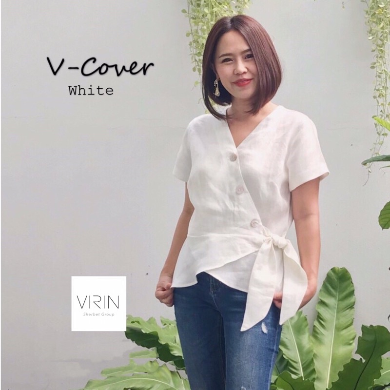 Virin_Clothing เสื้อลินิน รุ่น V-cover ราคา ถูกที่สุด ดีลบีเคเค