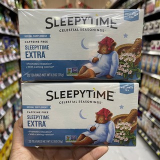 ชาสมุนไพร ชาคาโมมายด์ sleeptime  Sleepytime Extra Tea ชาสมุนไพร Sleepytime รุ่น Extra แบรนด์ Celestial ไม่มีคาเฟอีน