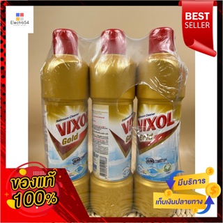 วิกซอล ผลิตภัณฑ์ทำความสะอาดห้องน้ำ วิกซอล 900มล. แพค 3 สีทองVIXOL Bathroom Cleaner VIXOL 900ml Pack 3 Gold