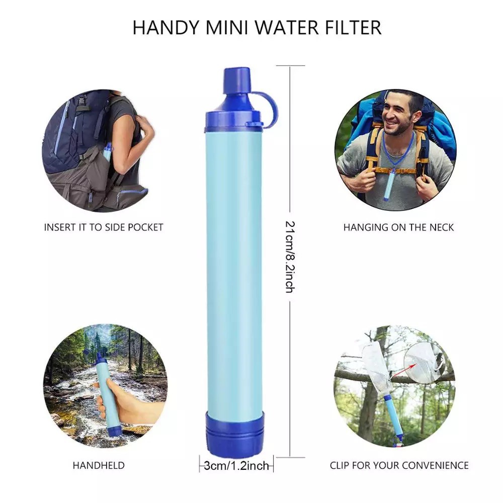 Outdoor ultrafiltration water purification straw life emergency water
