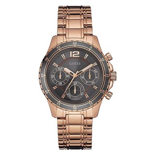 Guess Ladies Grey Dial Rose Gold-Plated Bracelet Watch GSW0639L2