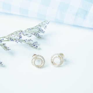 【Pretty Refined】พร้อมส่ง Simple Small Cycle Style S925 earring Korea Style ต่างหูน่าร้ก