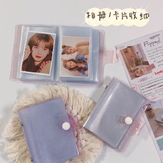 เคสอัลบั้มรูปโพลารอยด์ ขนาดเล็ก 10 ซม. แบบพกพา สีโปร่งใส สําหรับเก็บโฟโต้การ์ด